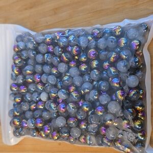 8mm Shimmery Oil Slick Acrylic beads (man made material)
